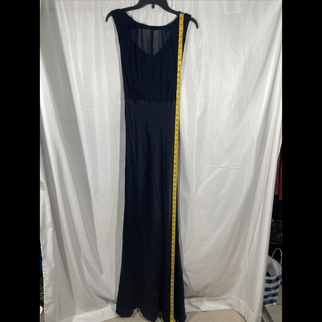 New Ghost London [ Xs ] Hollywood Claudia Cowl Back Gown In Navy Blue — image 4 of 8